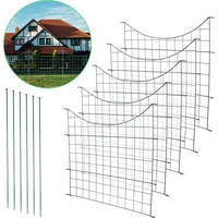 Wolketon Teichzaun Steckzaun Wildzaun Gartenzaun Tiergehege Zauntor Unterbogen 5x - Weiß