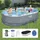 BESTWAY Power Steel Frame Pool oval Set 488 x 305 x 107 cm inkl. Filterpumpe (5-tlg.)
