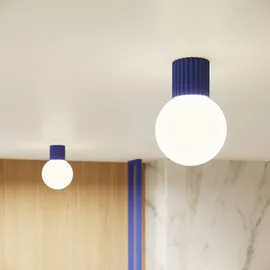 Sollux Lighting Plafond HALO 1xG9 Aluminium/Glas 21x12x12cm blau