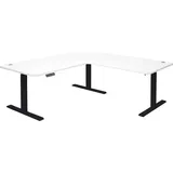 MCW Eckschreibtisch D40 Weiß / Schwarz