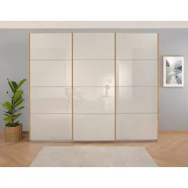 Rauch Schwebetürenschrank »Koluna«, Glasfront, inkl. 2 Innenschubladen sowie extra Böden beige