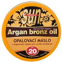 Vivaco Sun Argan Bronz Oil Suntan Butter SPF20 Wasserfeste Sonnenbutter mit Arganöl für schnelle Bräune 200 ml