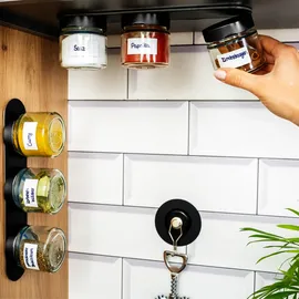 silwy silwy® Feinkost-Magnetgläser BLACK & CLASSY 125ml)