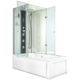 AcquaVapore Whirlpool Wanne Duschtempel Dusche Duschkabine K05-R01-WP-EC 90x180 cm mit 2K Scheiben Versiegelung