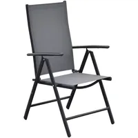 Merxx Amalfi Klappsessel 57 x 65 x 108 cm grau 2 St.