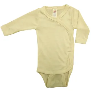 Engel Baby Wickelbody langarm Wolle & Seide, Engel Natur, Gr. 50/56 - 50-56