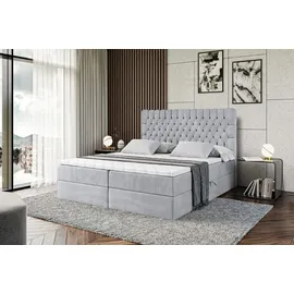 altdecor BOXBETT mit Matratze und Lattenrost, - SERENE - 160x200 - H4 - Grau