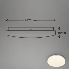 Briloner - LED Deckenlampe Bewegungsmelder IP54, LED Badlampe, Badezimmerleuchte Warmweiß