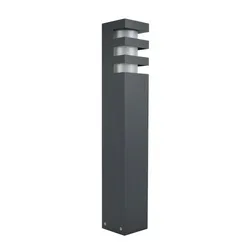 Licht-Erlebnisse Außen Standleuchte BERINGEN E27 Anthrazit Aluguss Acrylglas LE51537