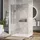 Bernstein Duschabtrennung Walk-In EX101 8mm Nano Echtglas Milchglas-Streifen 120cm