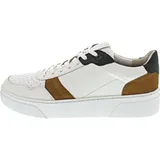 Marco Tozzi by Guido Maria Kretschmer Herren Sneaker flach aus Leder mit dicker Sohle, Weiß 46 EU - 46 EU