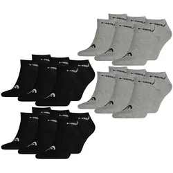 HEAD Herren Damen Unisex Sneaker Basic Sport Socken - 6er 9er 12er Multipack in 39-42 12er Pack