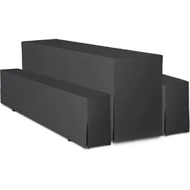 TexDeko Biertischhusse Premium Anthrazit 220 x 70 cm