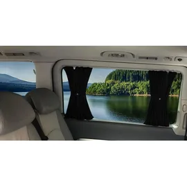 BREMER SITZBEZÜGE Gardinen Set 702 für Mercedes Vito Viano W639 Schwarz