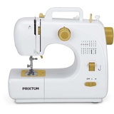 Prixton P120 - Schublade für Zubehör - Integrierte Lampe - 16 verschiedenen Stichen, Gelb