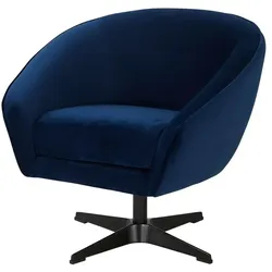 Twist Drehsessel  Roma Mikrofaser ¦ blau ¦ Maße (cm): B: 80 H: 75 T: 80.0