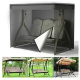 AURIVION Schutzhüllen-Sandsäcke Hollywoodschaukel Schutzhülle 3 Sitzer aus Oxford Material, Alle Innenmöbel, (Set, 1-tlg., Schutzhaube für Gartenschaukel 3-Sitzer für Outdoor Einsatz), Gartenmöbel Abdeckplane für Schaukel wetterfest & robust schwarz 152 cm x 223 cm x 183 cm