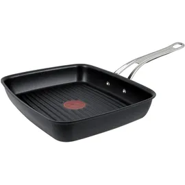Tefal Jamie Oliver E24541 Cooks Classic Grillpfanne 23 x 27 cm Aluguss | Titanium 3x Antihaftversiegelung | Thermo-Signal Tiefe | Form für Alle Herdarten Induktion | Schwarz