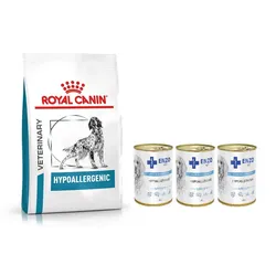 ROYAL CANIN Hypoallergenic DR21 7kg + ENZO VET Hypoallergenes Futter mit Pute für Hunde 8x400g (Mit Rabatt-Code ROYAL-5 erhalten Sie 5% Rabatt!)