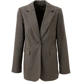 Aniston CASUAL Longblazer Kariert Braun/Grau 44