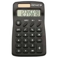 GENIE 825 S Taschenrechner mit 8-stelliger Anzeige, schwarz