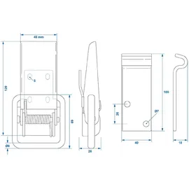 PRO PLUS Spanngurt Exzenterverschluss 140 x 7 mm