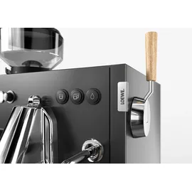 Loewe aura.pure grau mit Milchaufschäumer und Mahlwerk