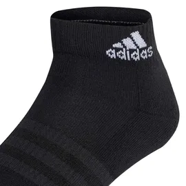 adidas Unisex Quarter Socken, 12er Pack - Cushioned Sportswear Ankle, Logo, gepolstert, einfarbig Schwarz 37-39