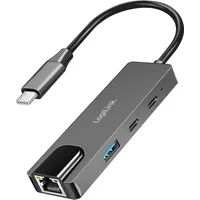 Logilink USB-C Hub UA0432 3Port 2,5G Gigabit Ethernet-Adapter