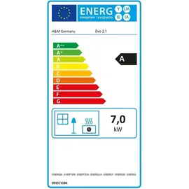 H&M Germany H&M Kaminofen EVO 2.1 Naturstein Titan Ofen Heizofen Holzofen Kamin 7kw
