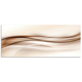 Artland Küchenrückwand »Braune abstrakte Welle«, (1 tlg.), Alu Spritzschutz mit Klebeband, einfache Montage, braun