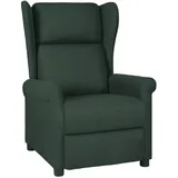 vidaXL Relaxsessel Taupe Stoff 0 x 0 x 0 cm Schwarz mit Liegeposition