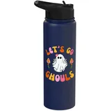 Retro Groovy Let's Go Ghouls süßes 70er Jahre Hippie Geist Kostüm Stainless Steel Insulated Water Bottle