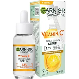 Garnier SkinActive Serum gegen dunkle Flecken, Gesichtsserum mit Vitamin C für jede Haut, Anti-Dark Spot Serum, 1 x 30 ml