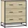deluke Sideboard SOPI 68 x 76 x 35 cm Sonoma-Eiche / Braun