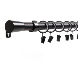 deco-raum Gardinenstange 1-lauf Wandmontage Kegel 300cm