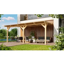 Weka Terrassendach 455 x 322 cm beige