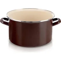 Orion Retro-Emaille-Topf 30cm, 10L, braun, spülmaschinensafe