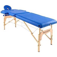 QUIRUMED Easy Klappmassagetisch aus Holz, Farbe Blau, 186 x 66 cm, Massagetisch, Physiotherapie-Massage, Kunstleder, Gelenkkopf, höhenverstellbar, 2 Abschnitte