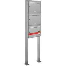 AL Briefkastensysteme 3er Standbriefkasten Anlage Freistehend
