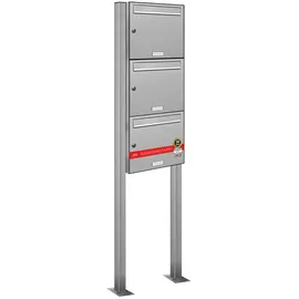 AL Briefkastensysteme 3er Standbriefkasten Anlage Freistehend