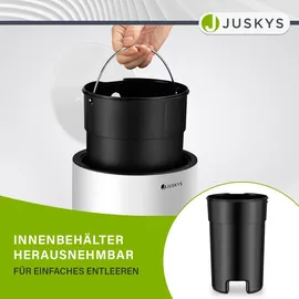 Juskys Kosmetikeimer mit Deckel - Weiß