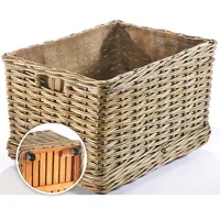 Kobolo Kaminholzwagen mit Rollen Holzkorb für Kaminholz - Rattan