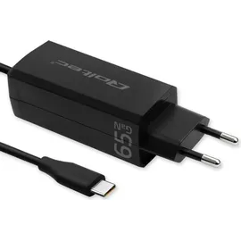 Qoltec 52419 65 W GaN Super-Schnellladegerät 5–20 V 3–3 25 A USB-C 3.1 - Schwarz