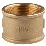Tradecom Messing Gewinde-Fitting Muffe 1 1/2"IG - 1 1/2"IG (DN 40) - schwere Ausführung
