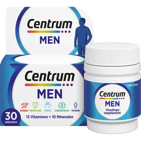 Centrum Men Multivitamin 13 Vitamine Und 10 Mineralien Energie-Immunität-Stress 30 Tabletten