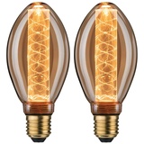 Paulmann Inner Glow Edition Spiralmuster LED Birne E27 4W/818 gold, 2er-Pack (5072)