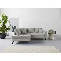 INOSIGN Ecksofa "Lörby L-Form" Sofas Gr. B/H/T: 224cm x 90cm x 191cm, Aqua Clean Pascha, Ottomane links, Aqua Clean Pascha, bunt (melange) Belastbarkeit bis 140kg pro Sitzplatz, auch mit Aqua clean-Bezug