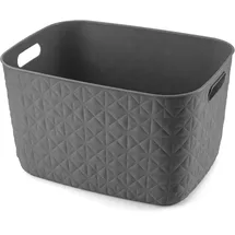 Curver Aufbewahrungskorb Softex 19 l elegantes Design leicht stapelbar 37 x 29 x 22 cm Grau
