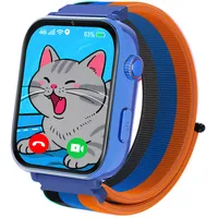 Smartwatch für Kinder, 4G GPS Kinder Smartwatch Uhr Telefon Video und Voice Smart Familienchat SMS WIFI, SOS Sport Schrittzähler Spiele, Kindergeschenke Armbanduhr Uhr für ab 4 Jahren (Blau)